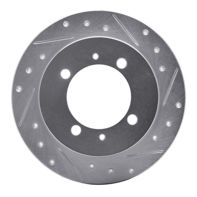 DFC 94-98 Hyundai Sonata Rear Right Drilled & Slotted Silver Brake Rotor