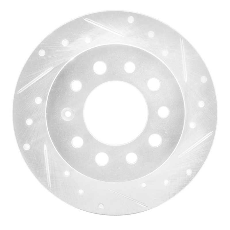 DFC 03-08 Hyundai Tiburon Rear Right Drilled & Slotted Silver Brake Rotor