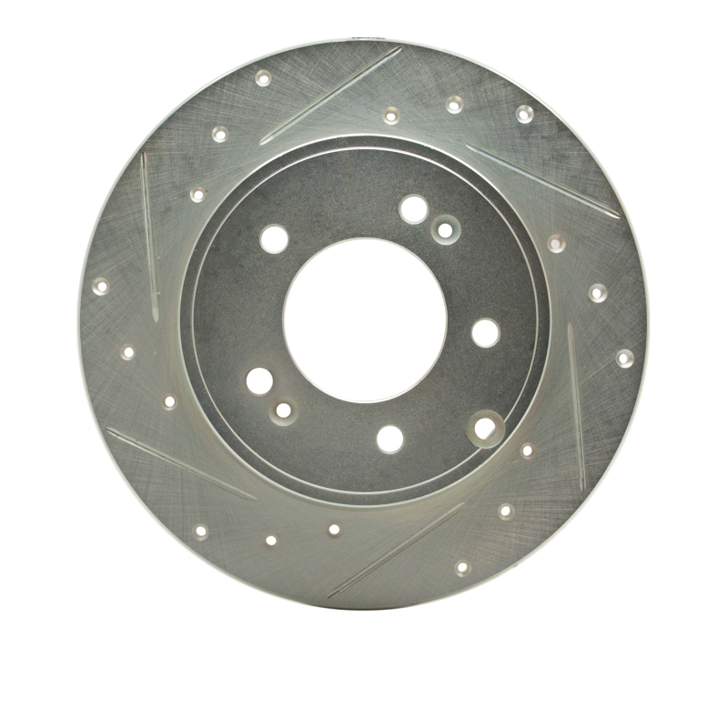 DFC 05-20 Hyundai Sonata Rear Left Drilled & Slotted Silver Brake Rotor