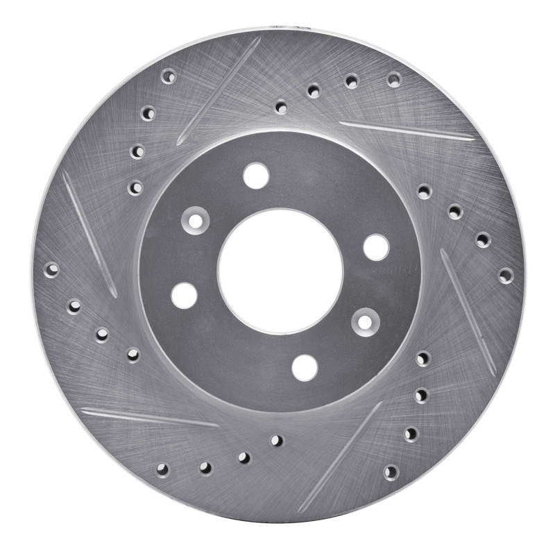 DFC 12-25 Dodge Attitude (Mexico) Front Left Drilled & Slotted Silver Brake Rotor