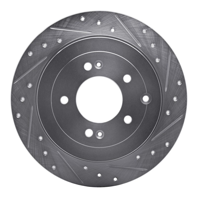 DFC 16-22 Hyundai Tucson Rear Right Drilled & Slotted Silver Brake Rotor