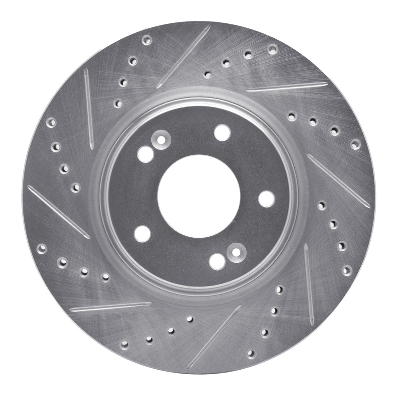 DFC 15-25 Hyundai Tucson Front Left Drilled & Slotted Silver Brake Rotor