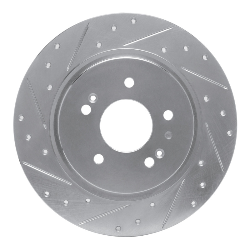 DFC 19-25 Hyundai Palisade Rear Left Drilled & Slotted Silver Brake Rotor