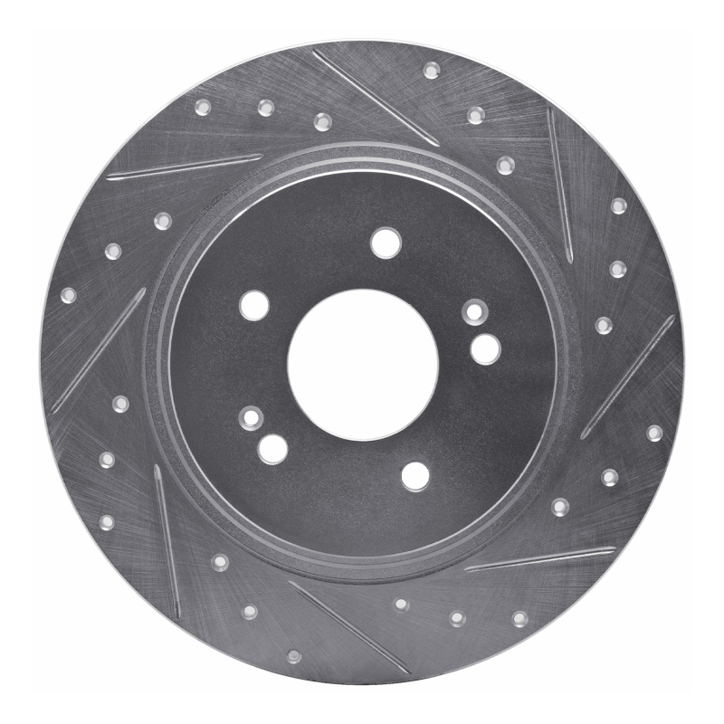 DFC 19-25 Hyundai Santa Fe Rear Right Drilled & Slotted Silver Brake Rotor