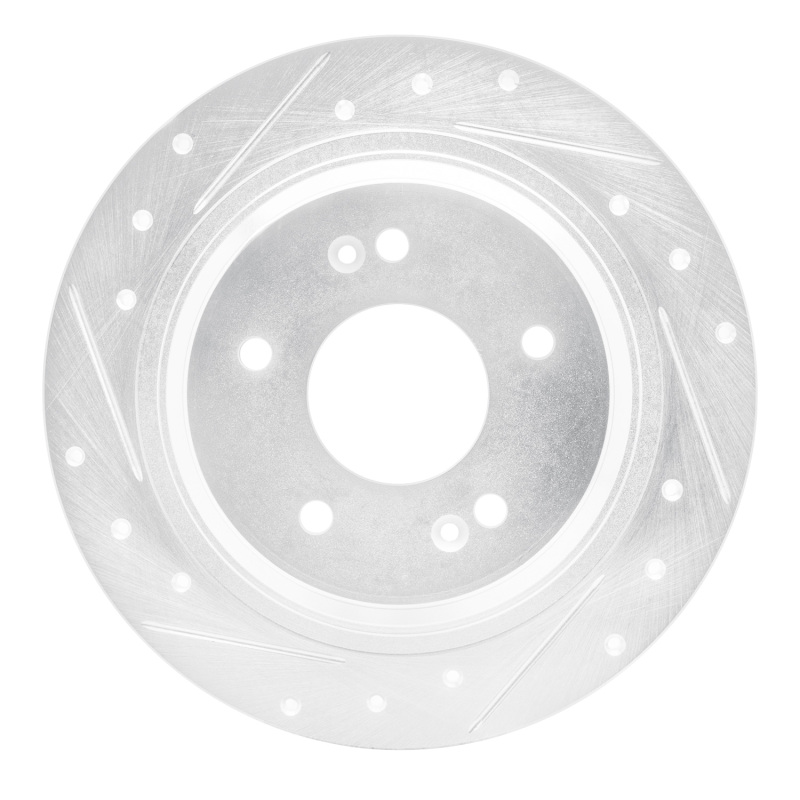 DFC 18-25 Hyundai Kona Rear Left Drilled & Slotted Silver Brake Rotor