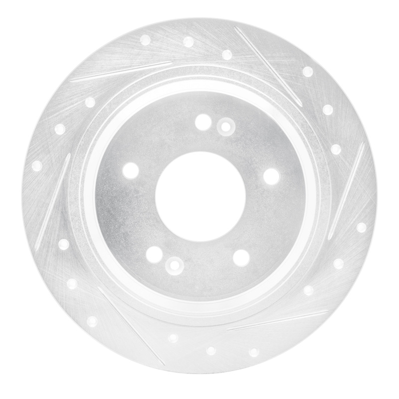 DFC 18-25 Hyundai Kona Rear Right Drilled & Slotted Silver Brake Rotor