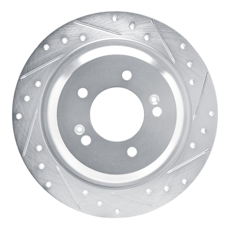DFC 21-25 Hyundai Tucson Rear Right Drilled & Slotted Silver Brake Rotor