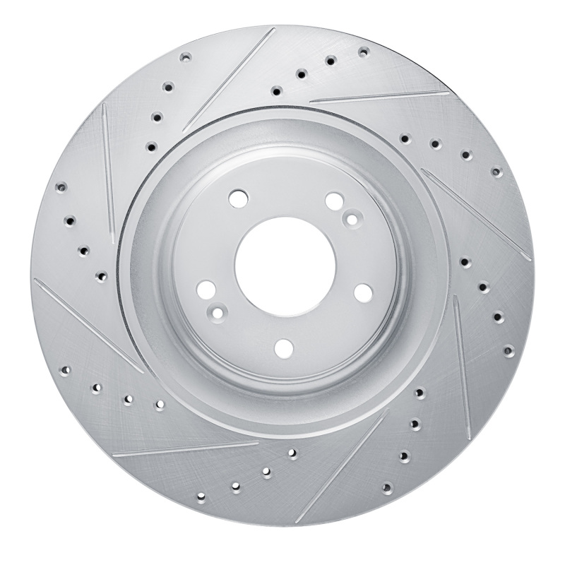 DFC 22-25 Hyundai Kona N Front Left Drilled & Slotted Silver Brake Rotor