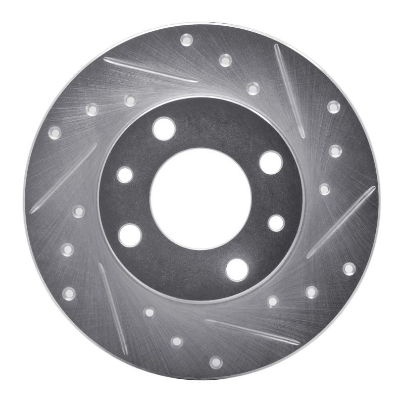 DFC 66-92 Fiat X-1/9 Rear Right/Front Right Drilled & Slotted Silver Brake Rotor