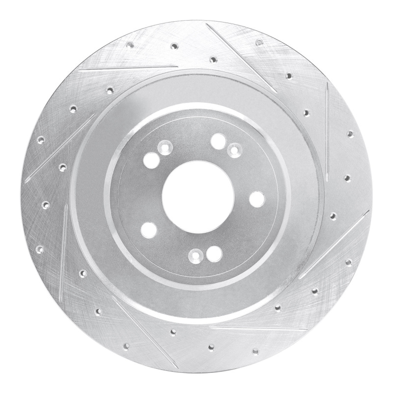 DFC 21-26 Genesis GV70 Rear Right Drilled & Slotted Silver Brake Rotor