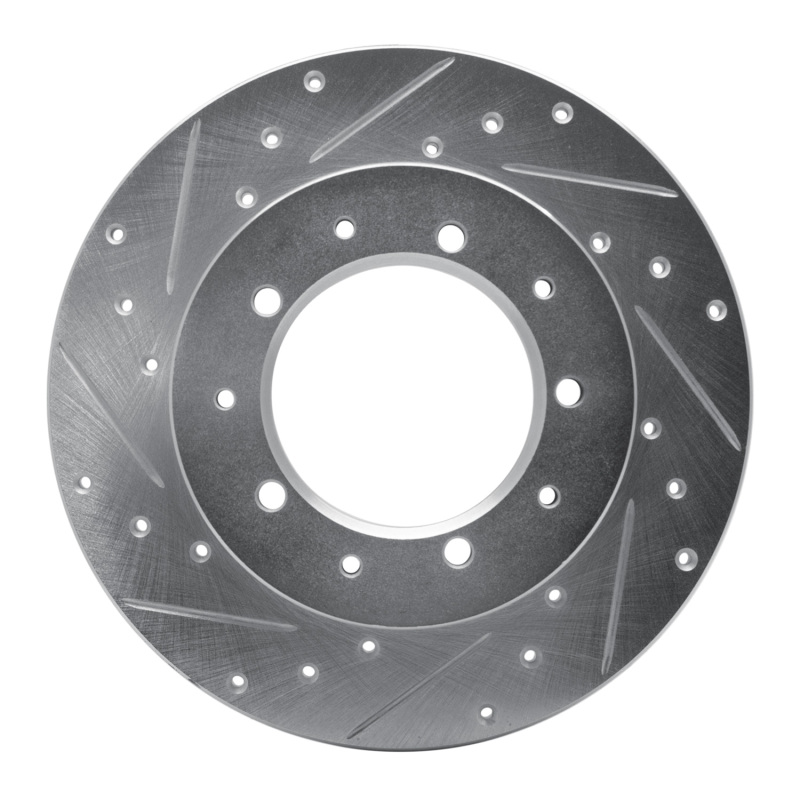 DFC 74-16 Land Rover Defender 90 Rear Left Drilled & Slotted Silver Brake Rotor