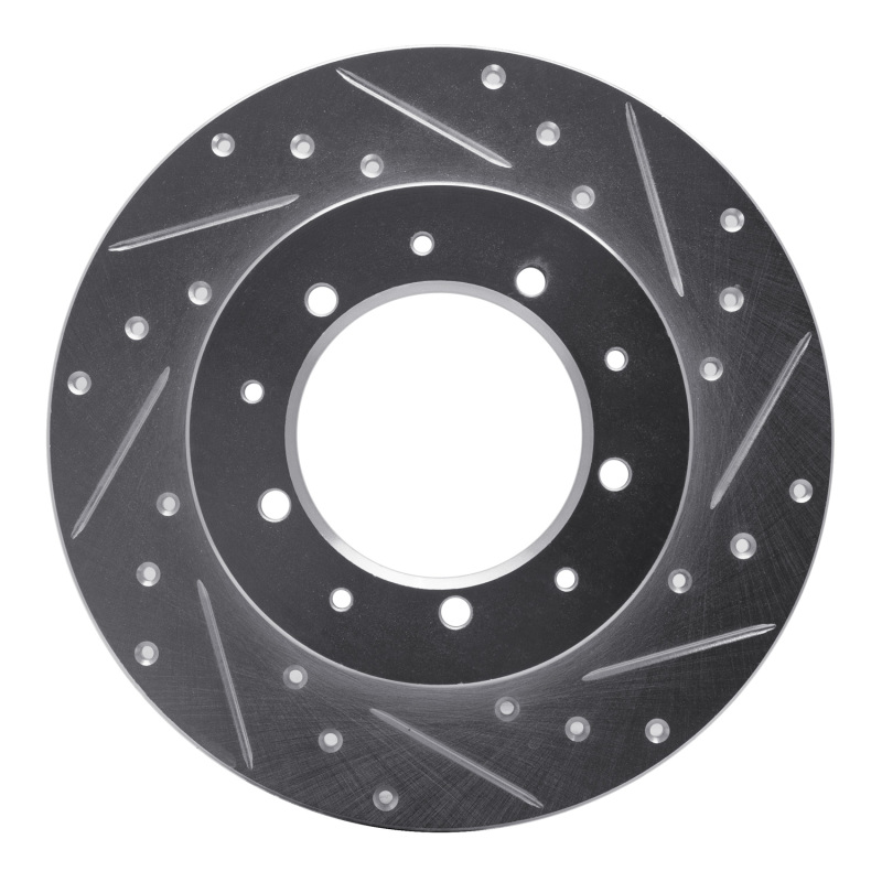 DFC 74-16 Land Rover Defender 90 Rear Right Drilled & Slotted Silver Brake Rotor