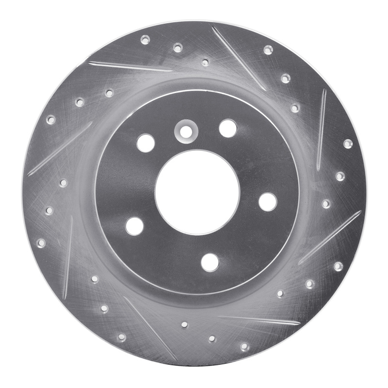 DFC 94-04 Land Rover Range Rover Rear Right Drilled & Slotted Silver Brake Rotor