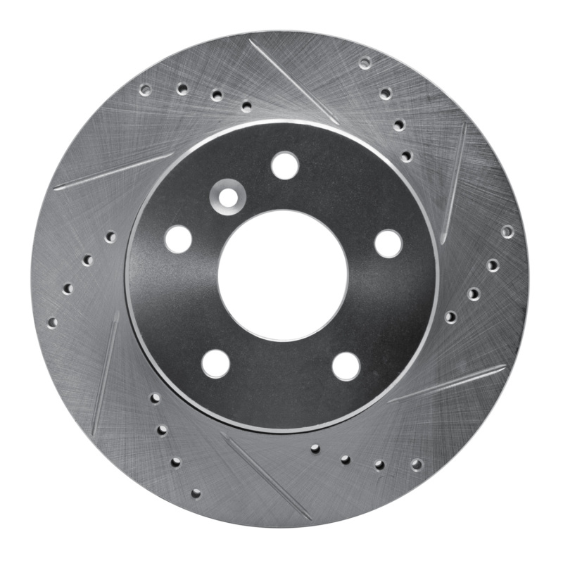 DFC 99-04 Land Rover Discovery Front Right Drilled & Slotted Silver Brake Rotor