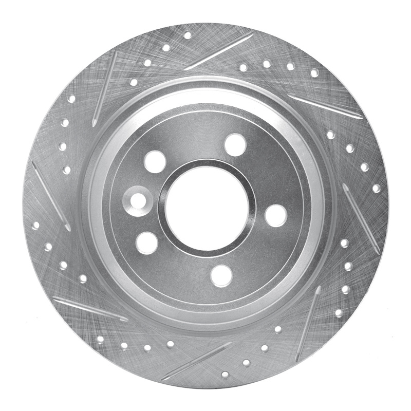 DFC 09-15 Ford Focus RS (Mexico) Rear Left Drilled & Slotted Silver Brake Rotor