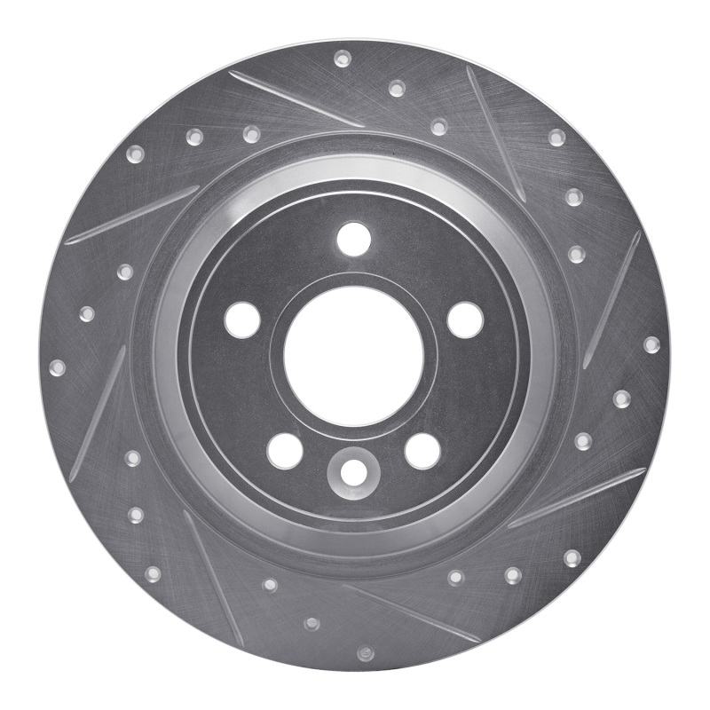 DFC 09-15 Ford Focus RS (Mexico) Rear Right Drilled & Slotted Silver Brake Rotor
