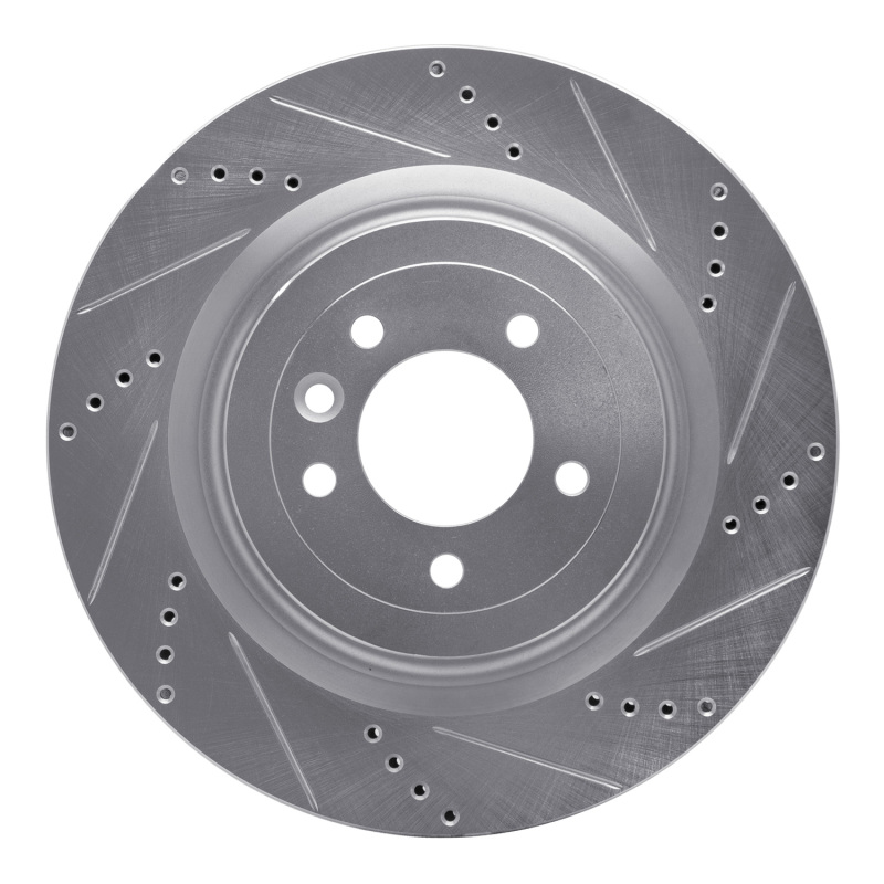 DFC 13-25 Land Rover Defender 110 Rear Right Drilled & Slotted Silver Brake Rotor