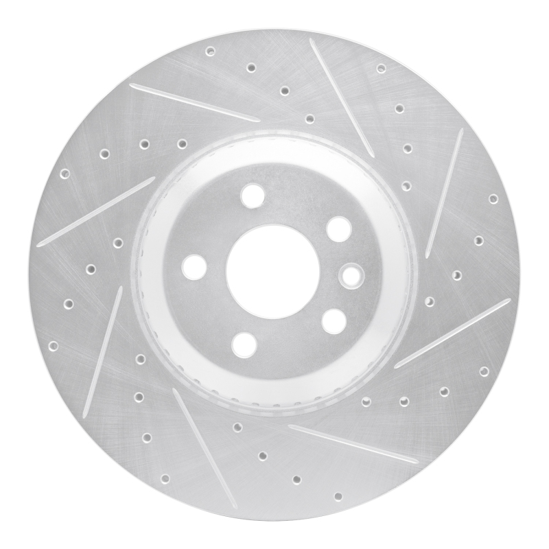 DFC 20-25 Jaguar E-Pace Front Right Drilled & Slotted Silver Brake Rotor
