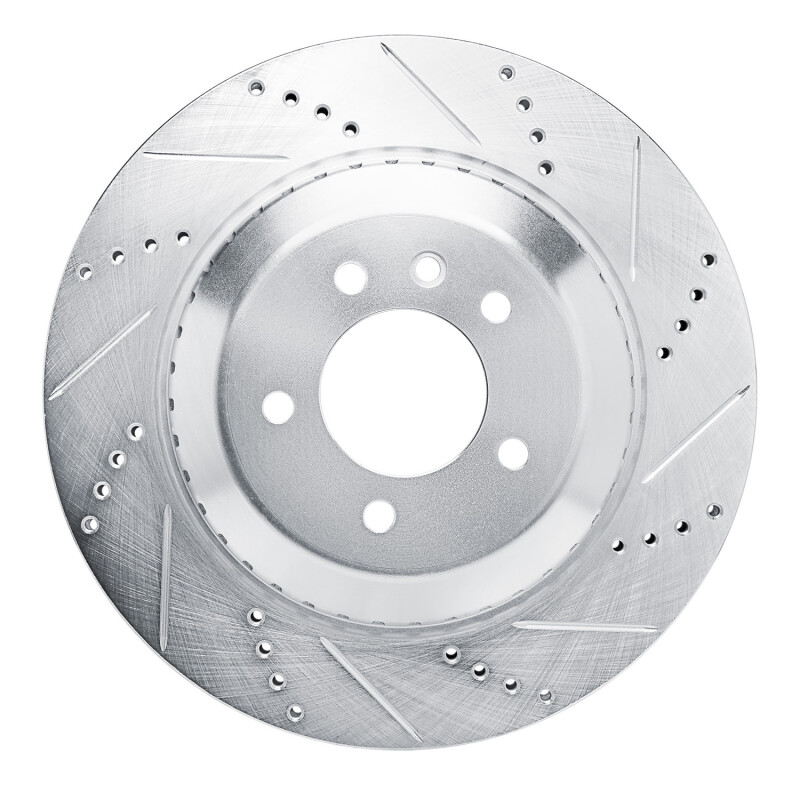 DFC 20-24 Land Rover Defender 90 Rear Right Drilled & Slotted Silver Brake Rotor