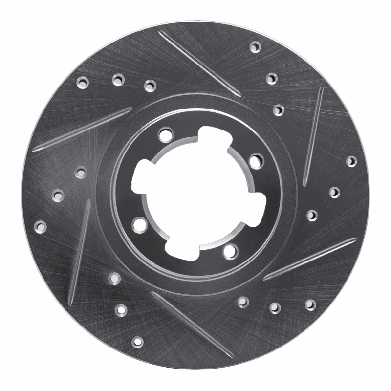 DFC 85-94 Subaru XT Front Right Drilled & Slotted Silver Brake Rotor