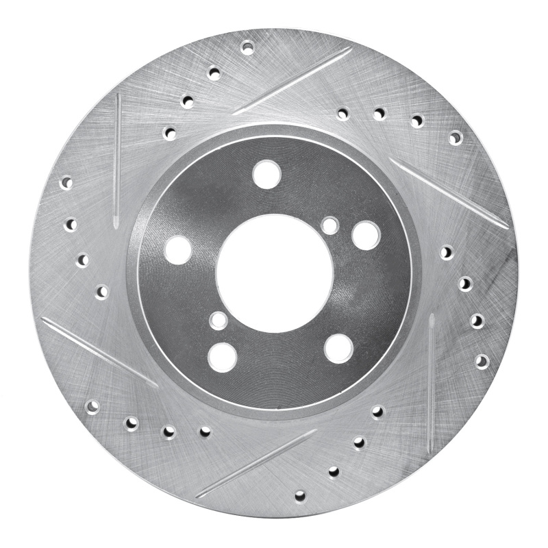 DFC 90-01 Subaru Impreza Front Left Drilled & Slotted Silver Brake Rotor
