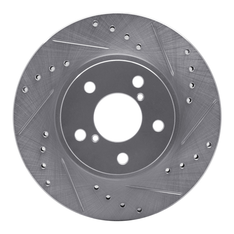 DFC 90-01 Subaru Impreza Front Right Drilled & Slotted Silver Brake Rotor