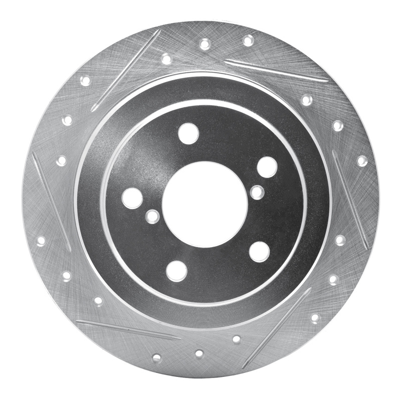 DFC 90-08 Saab 9-2X Rear Left Drilled & Slotted Silver Brake Rotor
