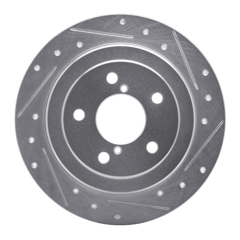 DFC 90-08 Saab 9-2X Rear Right Drilled & Slotted Silver Brake Rotor