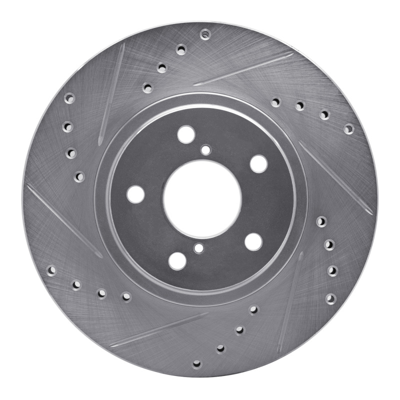 DFC 90-16 Saab 9-2X Front Left Drilled & Slotted Silver Brake Rotor
