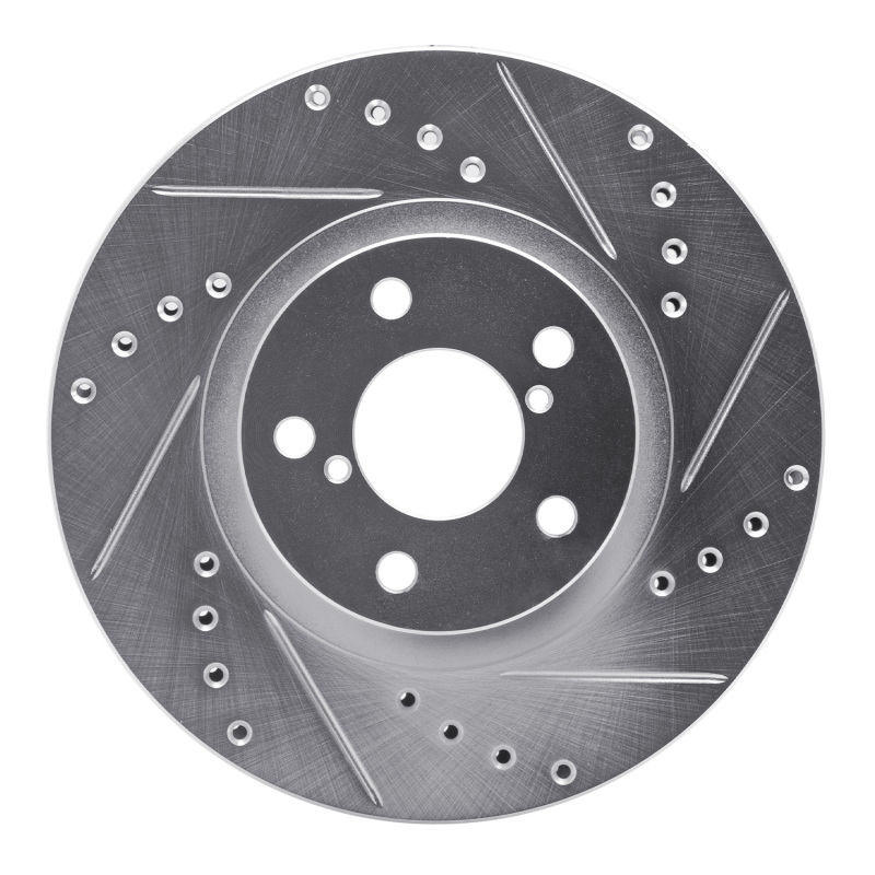 DFC 90-16 Saab 9-2X Front Right Drilled & Slotted Silver Brake Rotor