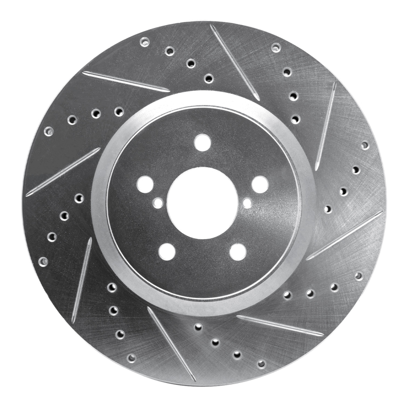 DFC 05-18 Subaru Forester Front Right Drilled & Slotted Silver Brake Rotor