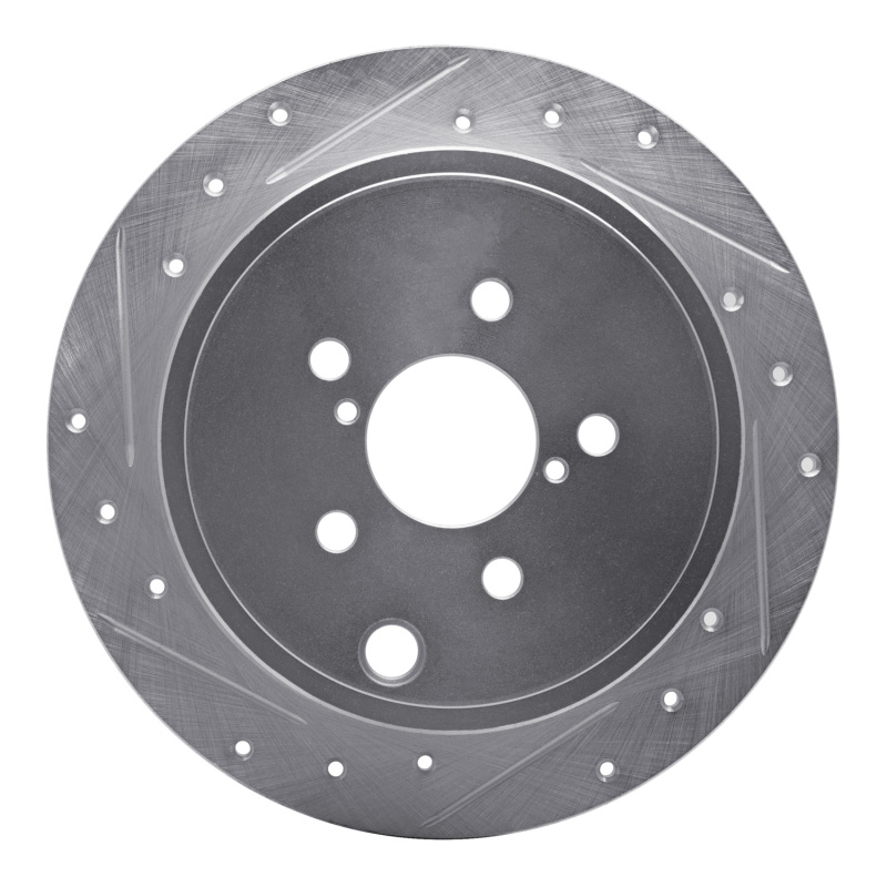 DFC 08-15 Subaru Forester Rear Left Drilled & Slotted Silver Brake Rotor