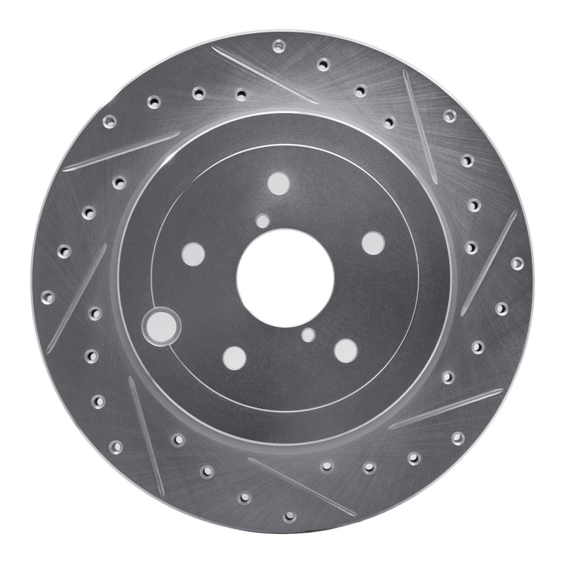 DFC 08-20 Subaru Impreza Rear Right Drilled & Slotted Silver Brake Rotor