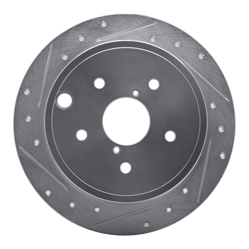 DFC 15-21 Subaru WRX Rear Left Drilled & Slotted Silver Brake Rotor