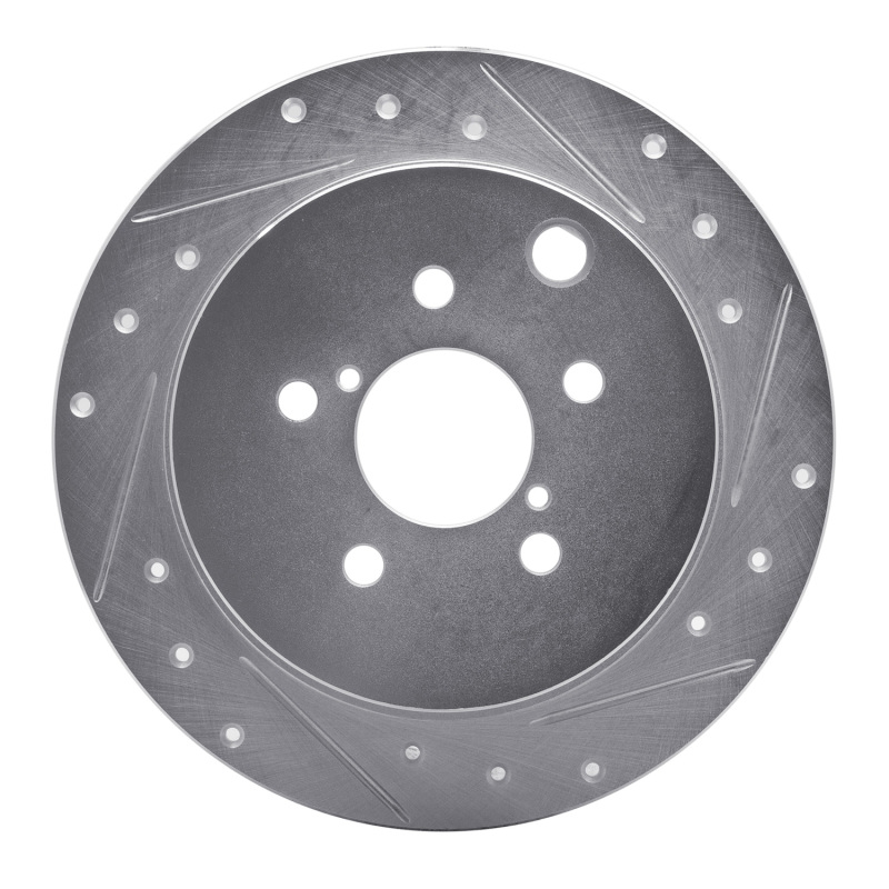 DFC 12-23 Subaru Crosstrek Rear Right Drilled & Slotted Silver Brake Rotor