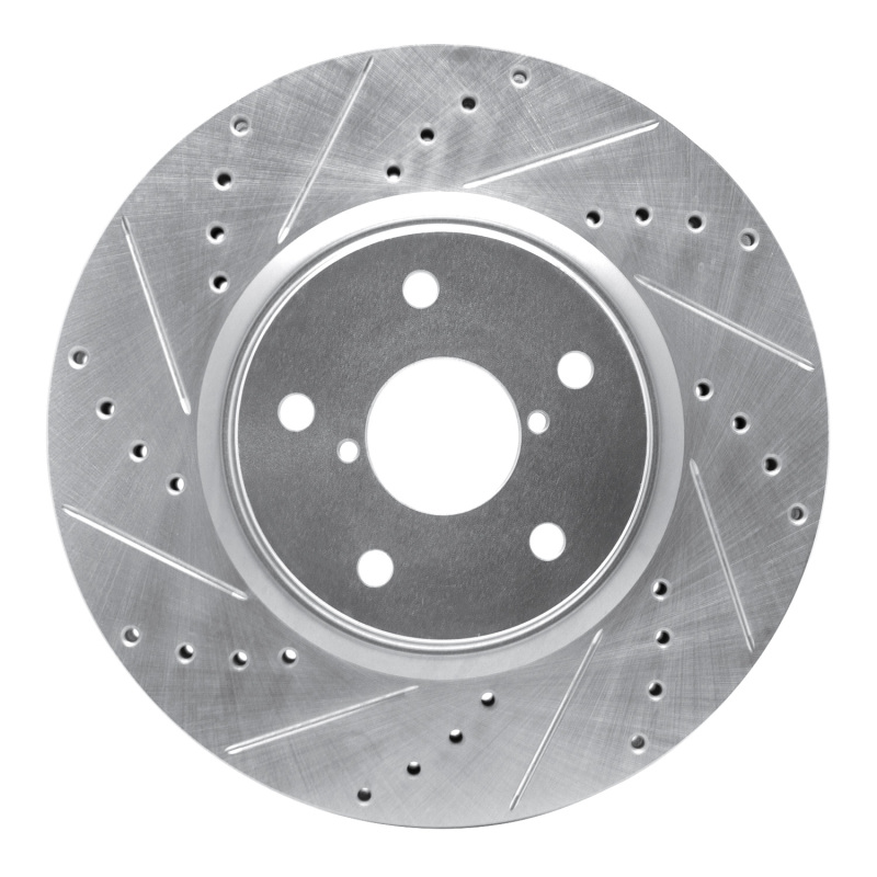 DFC 06-21 Subaru Legacy Front Left Drilled & Slotted Silver Brake Rotor