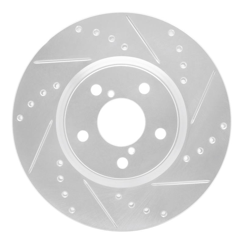 DFC 17-23 Subaru Impreza Front Right Drilled & Slotted Silver Brake Rotor