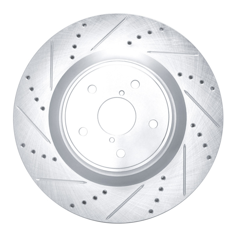 DFC 18-25 Subaru WRX STI Front Left Drilled & Slotted Silver Brake Rotor