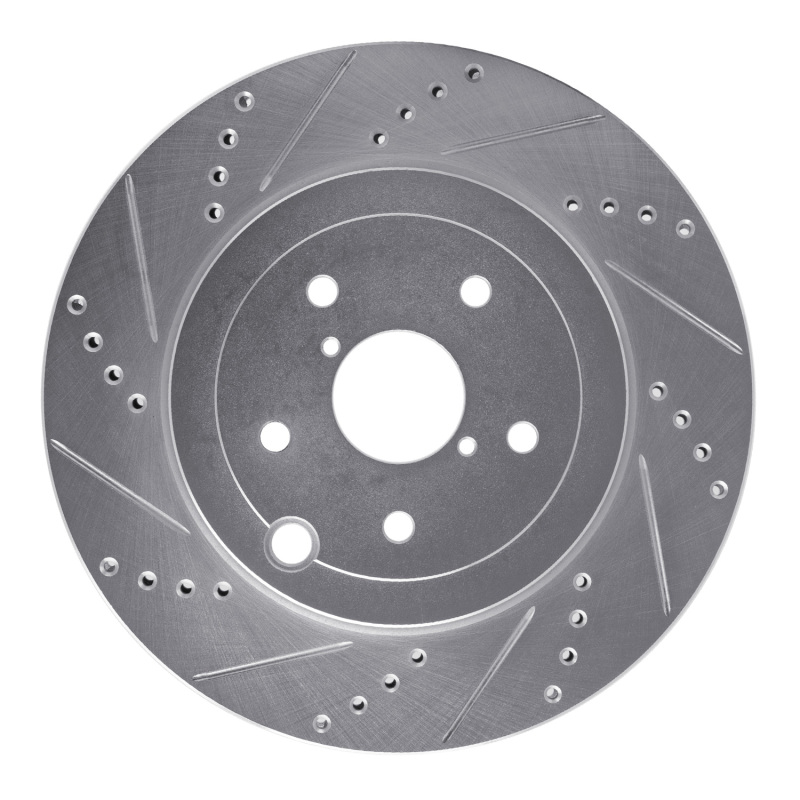 DFC 18-25 Subaru WRX STI Rear Right Drilled & Slotted Silver Brake Rotor