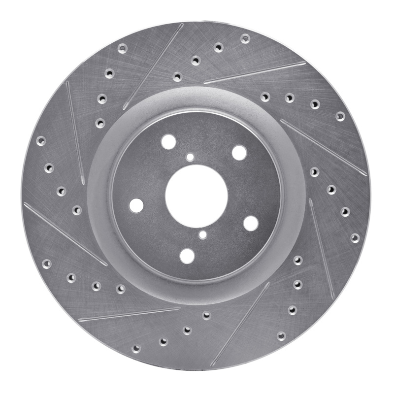 DFC 19-23 Subaru Ascent Front Left Drilled & Slotted Silver Brake Rotor