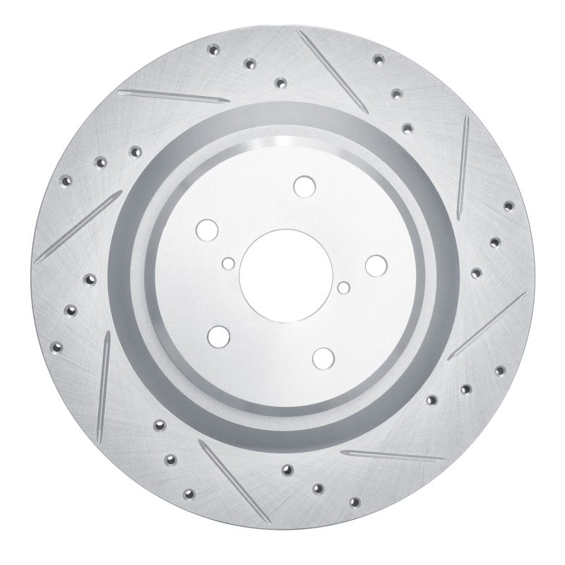 DFC 19-25 Subaru Ascent Rear Right Drilled & Slotted Silver Brake Rotor