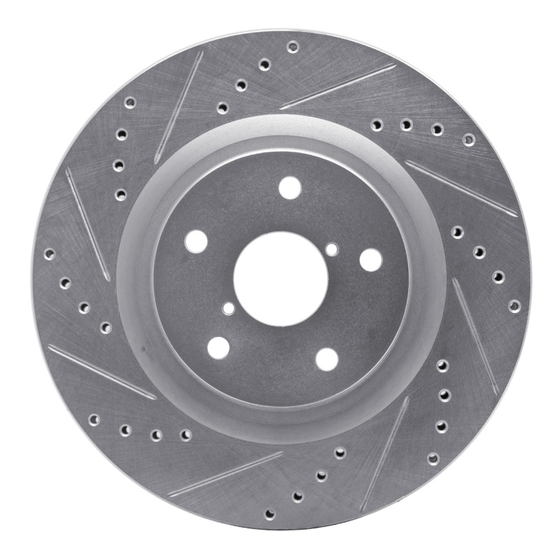 DFC 19-24 Subaru Forester Front Left Drilled & Slotted Silver Brake Rotor