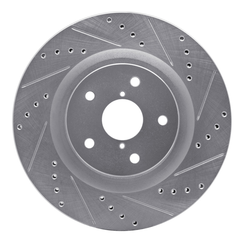 DFC 19-24 Subaru Forester Front Right Drilled & Slotted Silver Brake Rotor