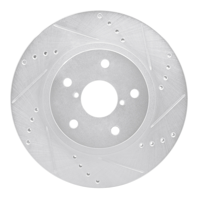 DFC 19-24 Subaru Forester Front Right Drilled & Slotted Silver Brake Rotor