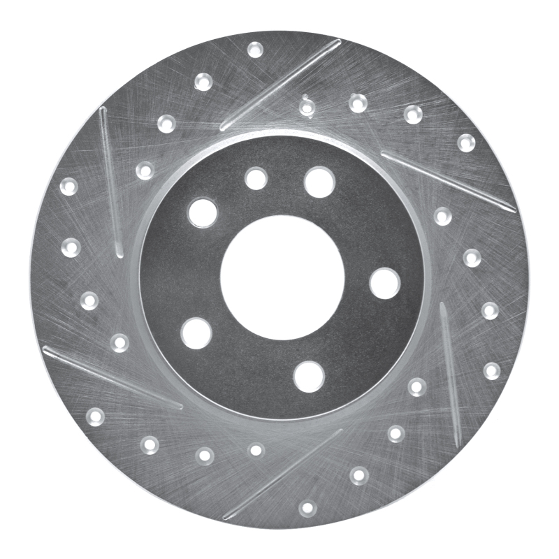 DFC 91-95 Alfa Romeo 164 Rear Left Drilled & Slotted Silver Brake Rotor
