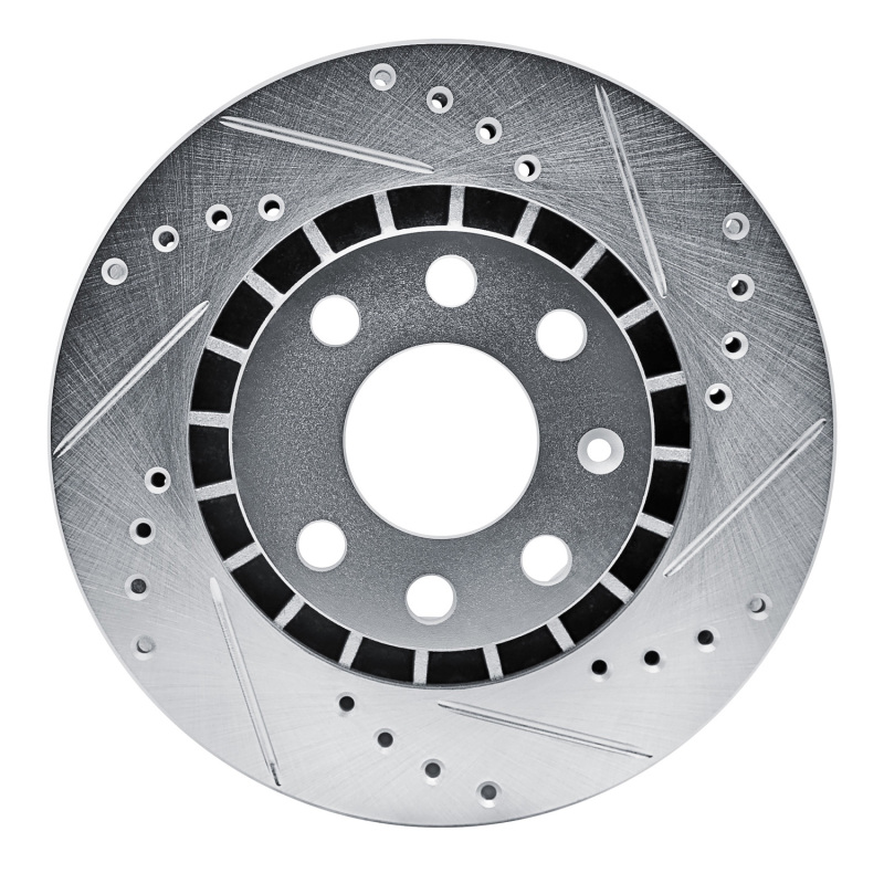 DFC 88-02 Daewoo Lanos Front Right Drilled & Slotted Silver Brake Rotor