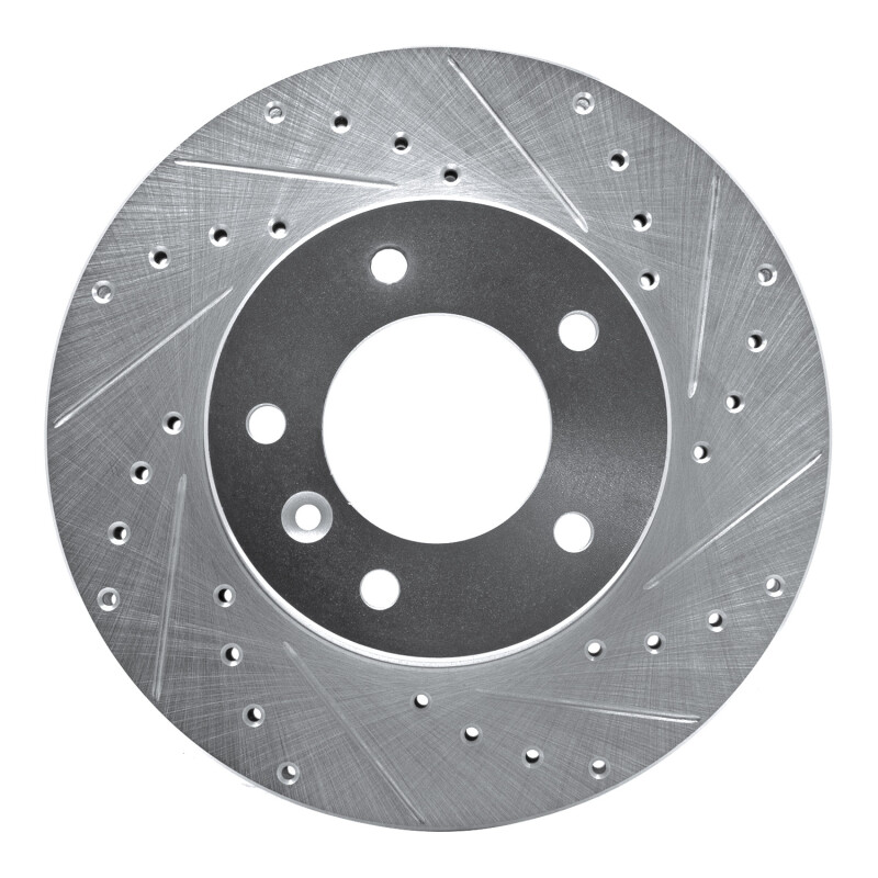 DFC 86-89 Jaguar XJ12 Front Right Drilled & Slotted Silver Brake Rotor