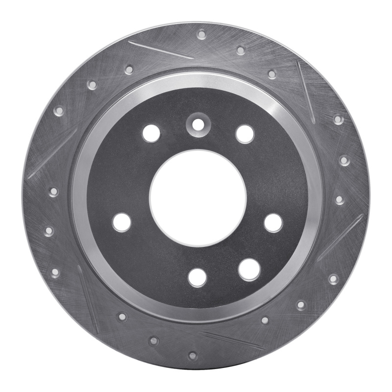 DFC 86-89 Jaguar XJ6 Rear Right Drilled & Slotted Silver Brake Rotor