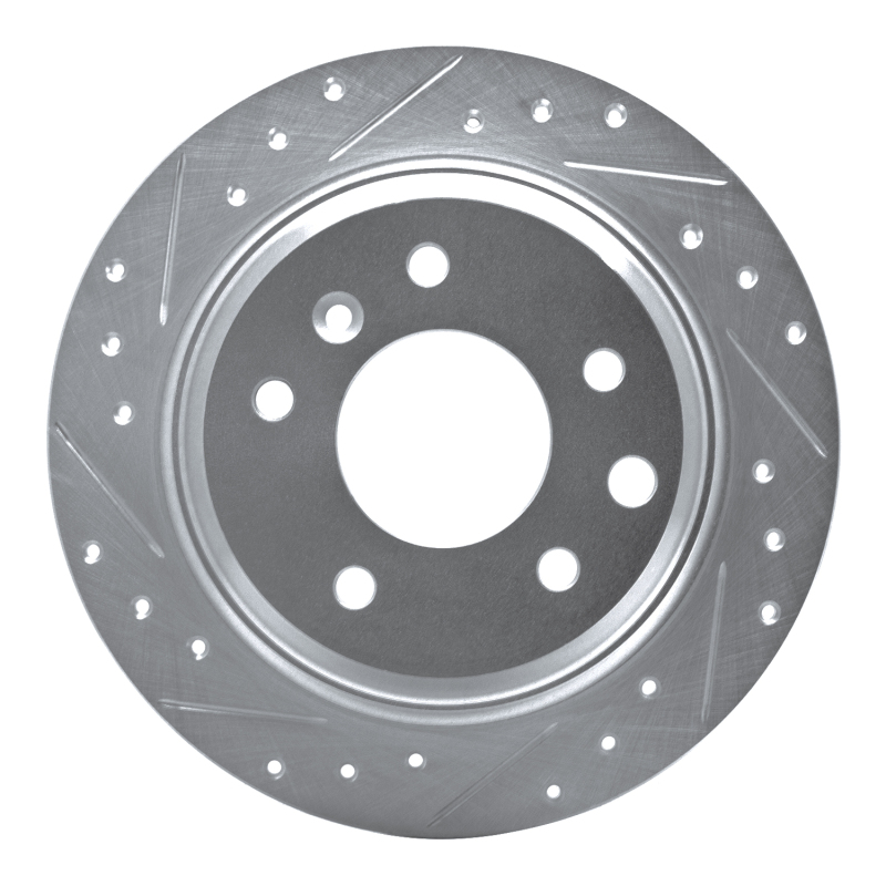 DFC 90-95 Jaguar XJRS Rear Left Drilled & Slotted Silver Brake Rotor