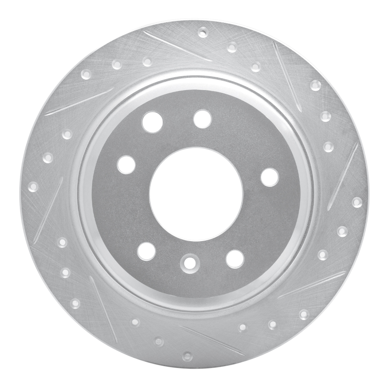 DFC 90-95 Jaguar XJS Rear Right Drilled & Slotted Silver Brake Rotor